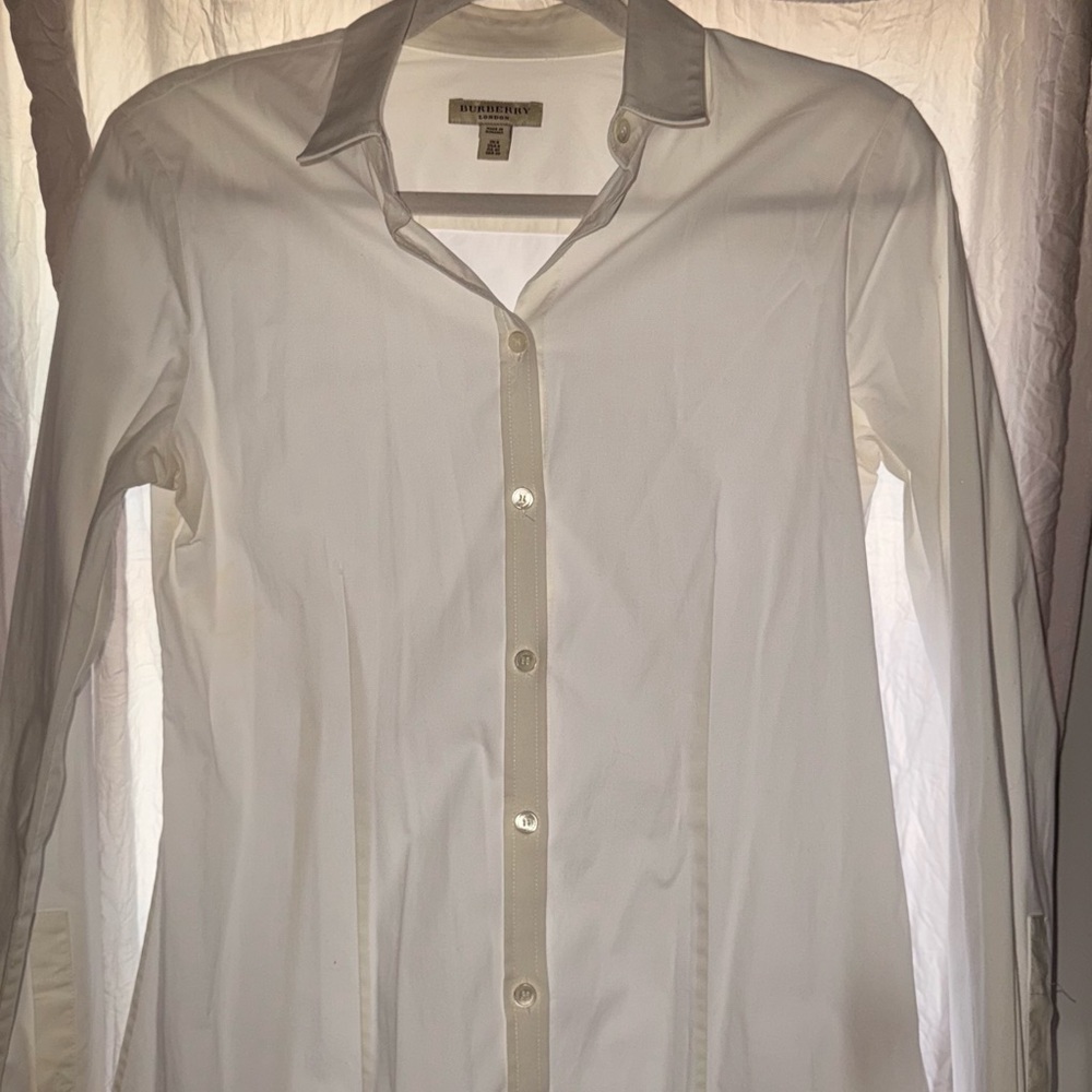 Burberry White Dress Shirt for Women